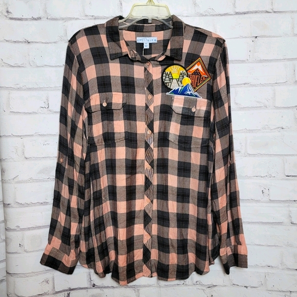 Upcycled Patch Shirt - Picture 1 of 11
